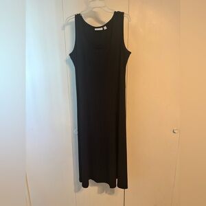 Susan Graver Elegant Black Sleeveless Dress